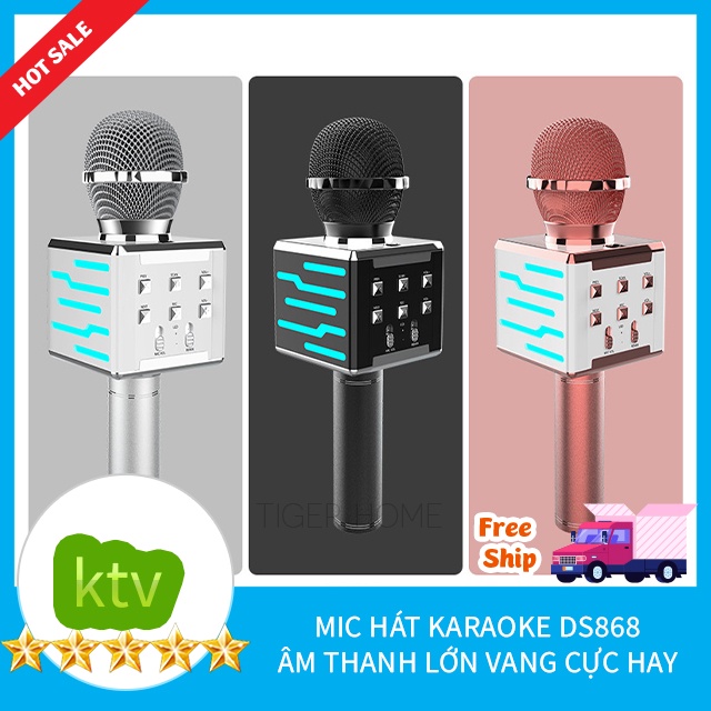 Mic Karaoke kiêm loa bluetooth Phát ra loa thùng âm thanh cực ấm Trầm kết nối Tv,Đt,Mtb,Loa Thùng model 2022