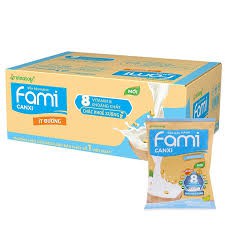 Thùng Sữa đậu nành Fami Canxi ít đường (200ml x 40 bịch)