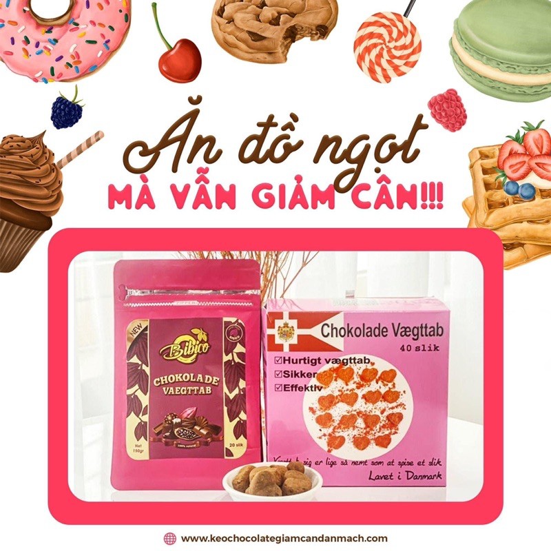 Kẹo Socola Giảm Cân Đan Mạch Loại Mạnh 40 viên | BigBuy360 - bigbuy360.vn