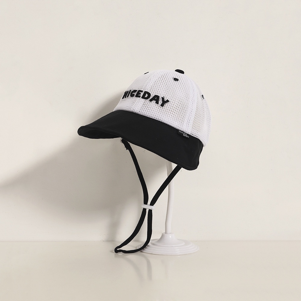 Nón Vành Tròn Thoáng Khí Thêu Chữ Xinh Xắn Cho Bé