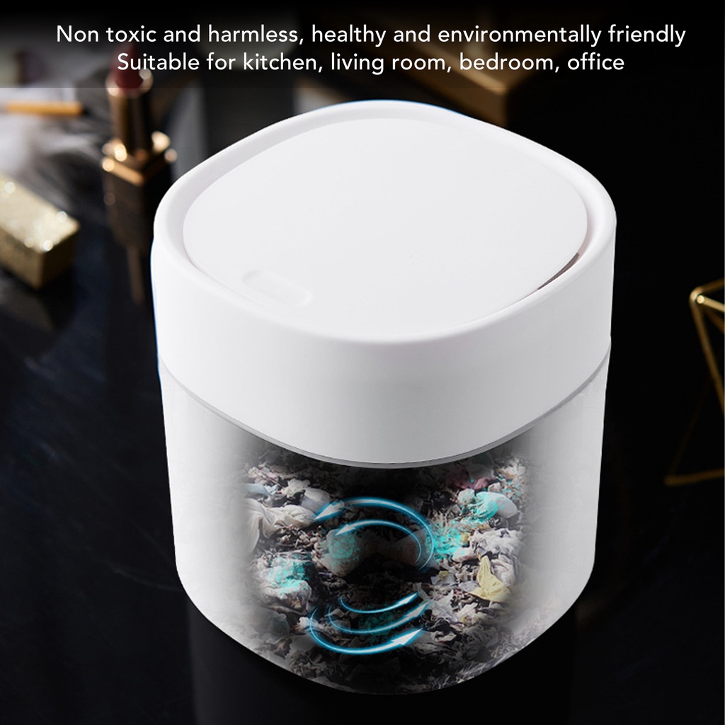 Oxygen072 Thùng Rác Mini Để Bàn 2L Có Nút Nhấn Tiện Dụng Có thể lưu trữ mảnh vụn làm sạch có nắp đậy