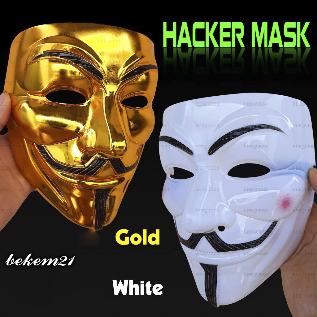 Mặt Nạ Hacker đèn Led phát sáng 7 màu Trắng Vàng Bóng Bạc Bóng Đen nhiều mẫu hóa trang halloween sự kiện lễ hội