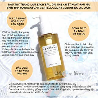 Dầu Tẩy Trang Làm Sạch Sâu  SKIN1004 Madagascar Centella Light Cleansing Oil 200ml - Hàn Quốc Chính Hãng