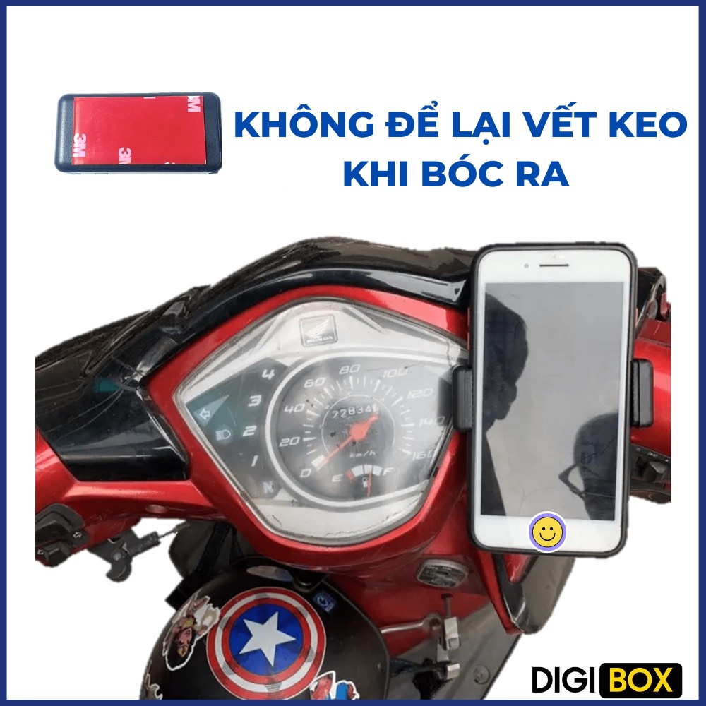 Giá đỡ điện thoại đi xe máy dán lên đồng hồ điện thoại gắn tay lái băng keo 3M Huy Khánh Store