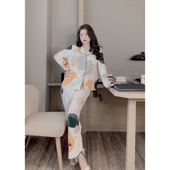 [SẴN] ĐỒ BỘ PIJAMA FORM CÁNH DƠI SÓNG QUẦN DÀI CHẤT MANGO SIÊU MƯỢT MÁT❤️❤️ | BigBuy360 - bigbuy360.vn
