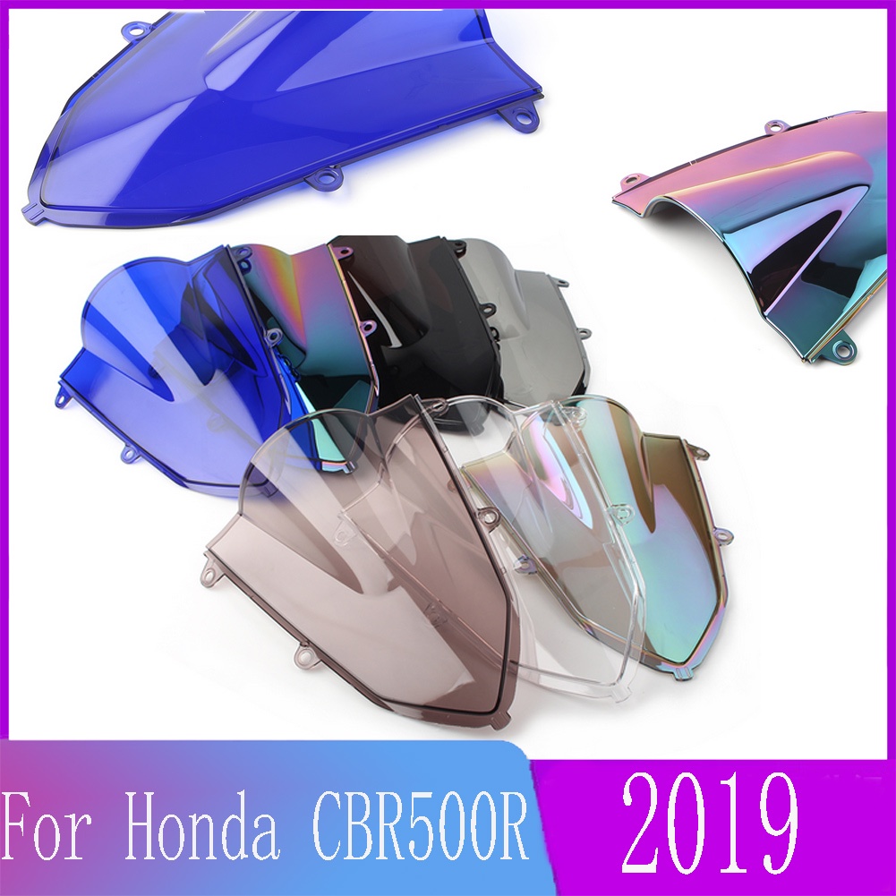 Kính Chắn Gió Đôi Bằng Nhựa ABS Chuyên Dụng Cho Xe Mô Tô Honda CBR500R CBR 500 R 500R 2019 2020 2021