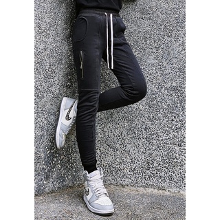 Quần Jogger Nỉ Basic Đen giành cho Nữ Lexuza 0108 [Dây rút đen]