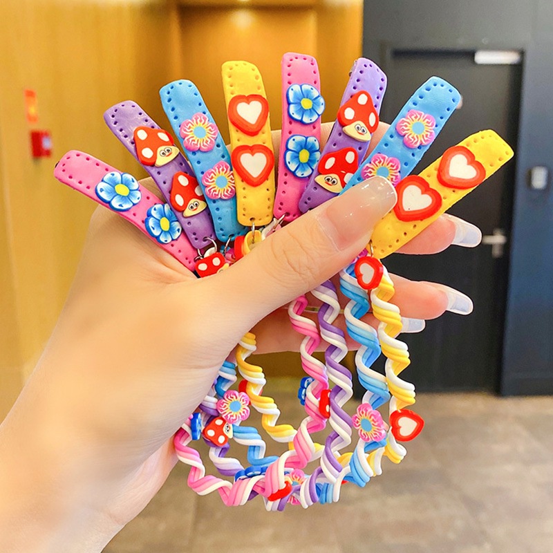 Phụ kiện trang trí kiểu tóc bằng da PU thời trang dễ thương cho bé gái