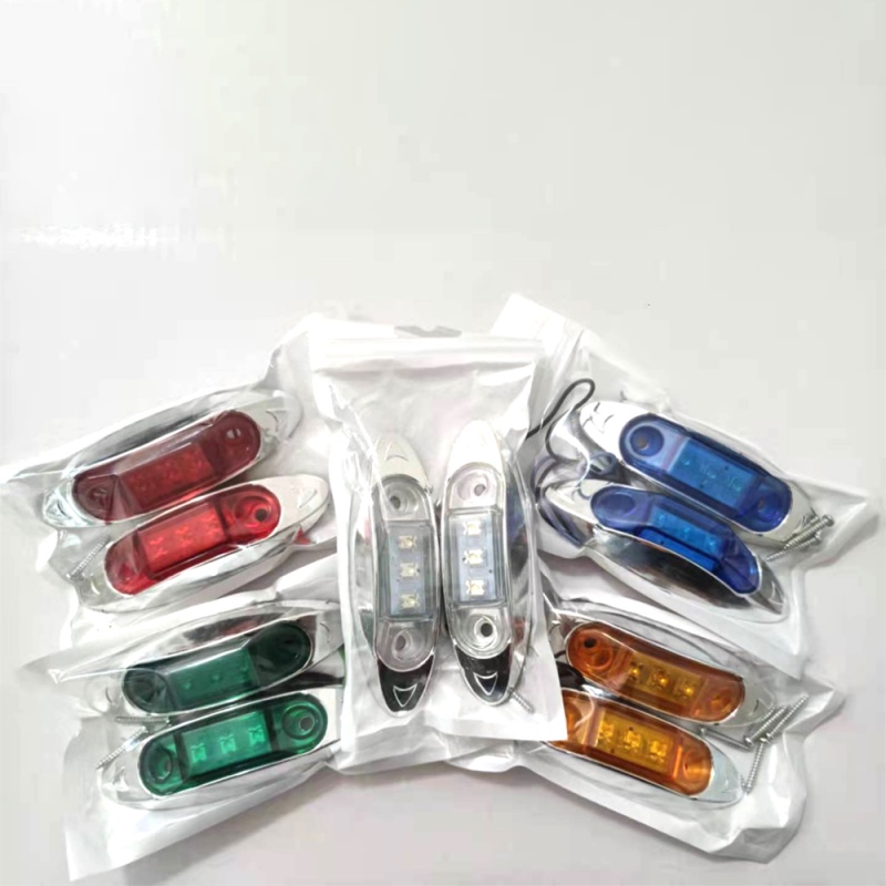 Đèn Led 3 Bóng 12/24V Màu Trắng Đỏ Cho Xe Tải