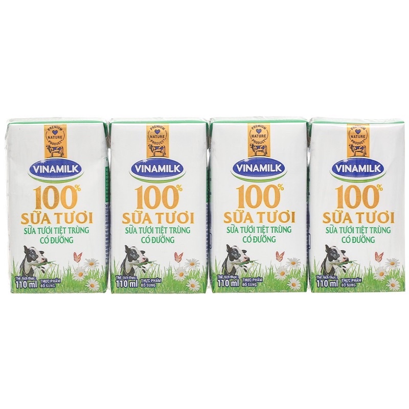 1 Vỉ sữa vinamilk 100% 110ML