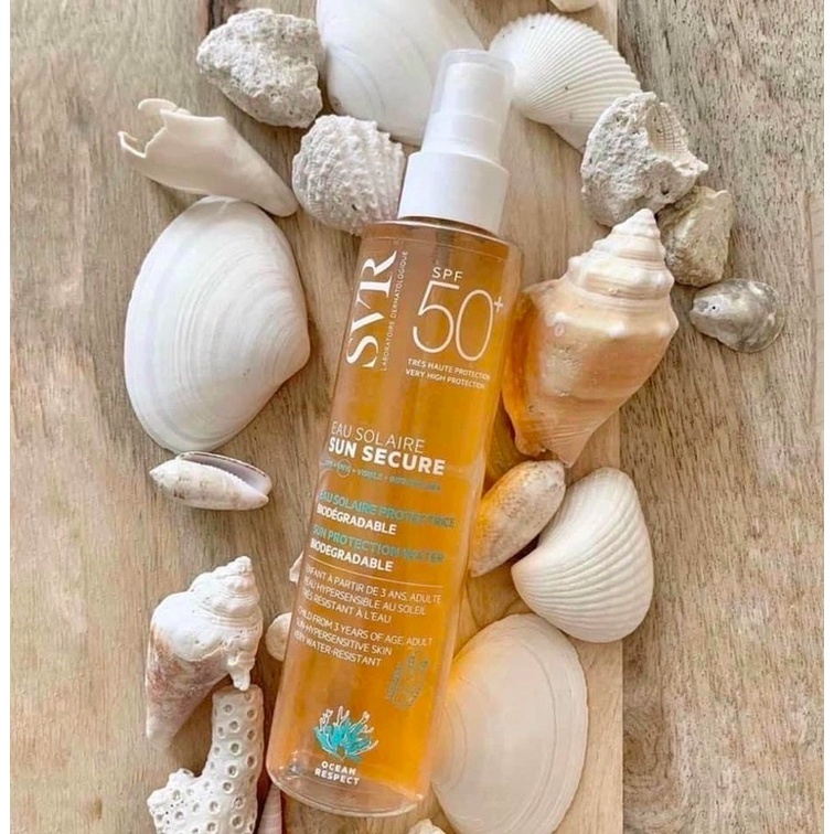[Nhập khẩu] Chống Nắng Body SVR Eau Solarie SUN SECURE 200ml Dạng Xịt Giúp giữ Ẩm,Dịu Da, Chống Nước, cho mọi loại da