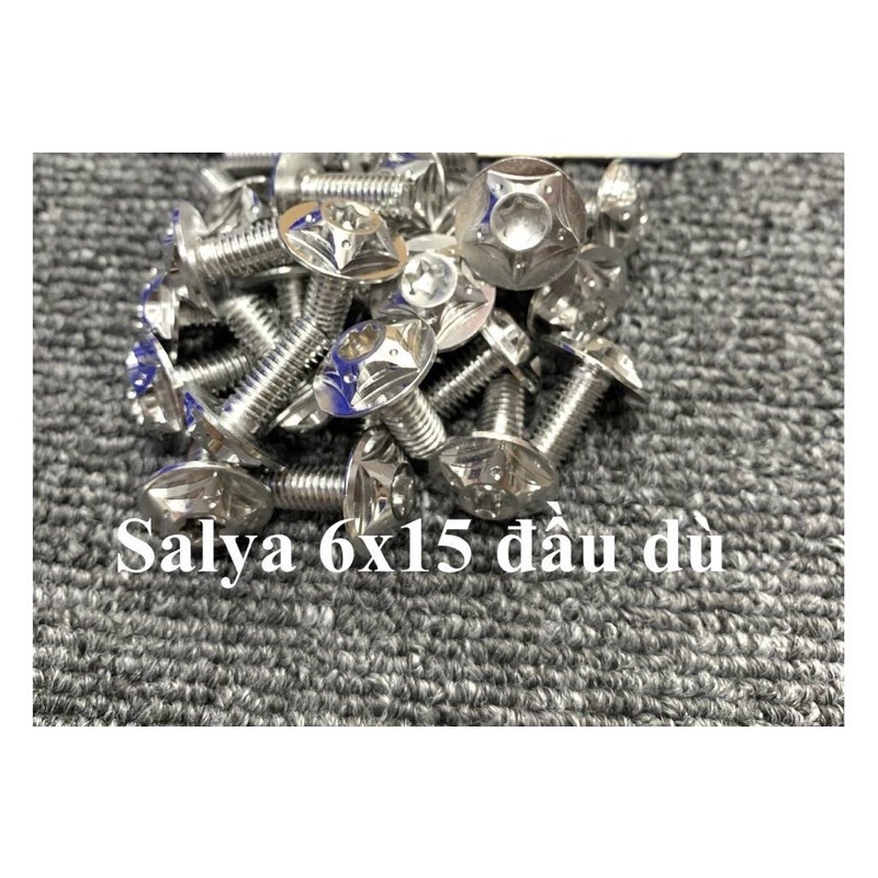 ỐC SALAYA INOX 304 6li15 đầu dù gắn ốp pô, dàn áo, nhiều bộ phận khác cho xe máy