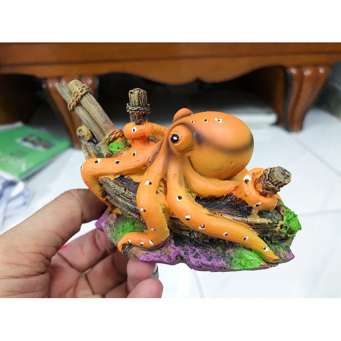 THUYỀN BẠCH TUỘT TRANG TRÍ HỒ CÁ NON BỘ 12X6X7CM