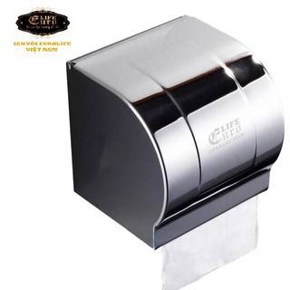 Hộp đựng giấy vệ sinh Inox 304 loại kín che chắn nước cao cấp