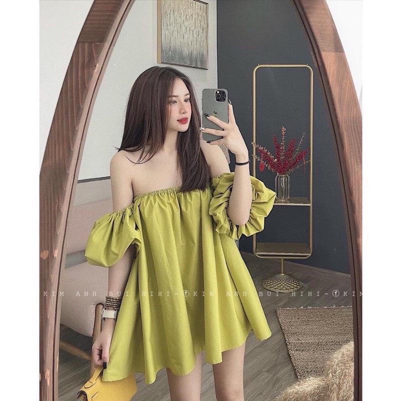 Áo Trễ Vai Nữ Tay Babydoll Tay Phồng Cực Xinh Chất Kate Mềm Phong Cách Hàn Quốc Đáng Yêu. ❤Tân Uyên Shop❤