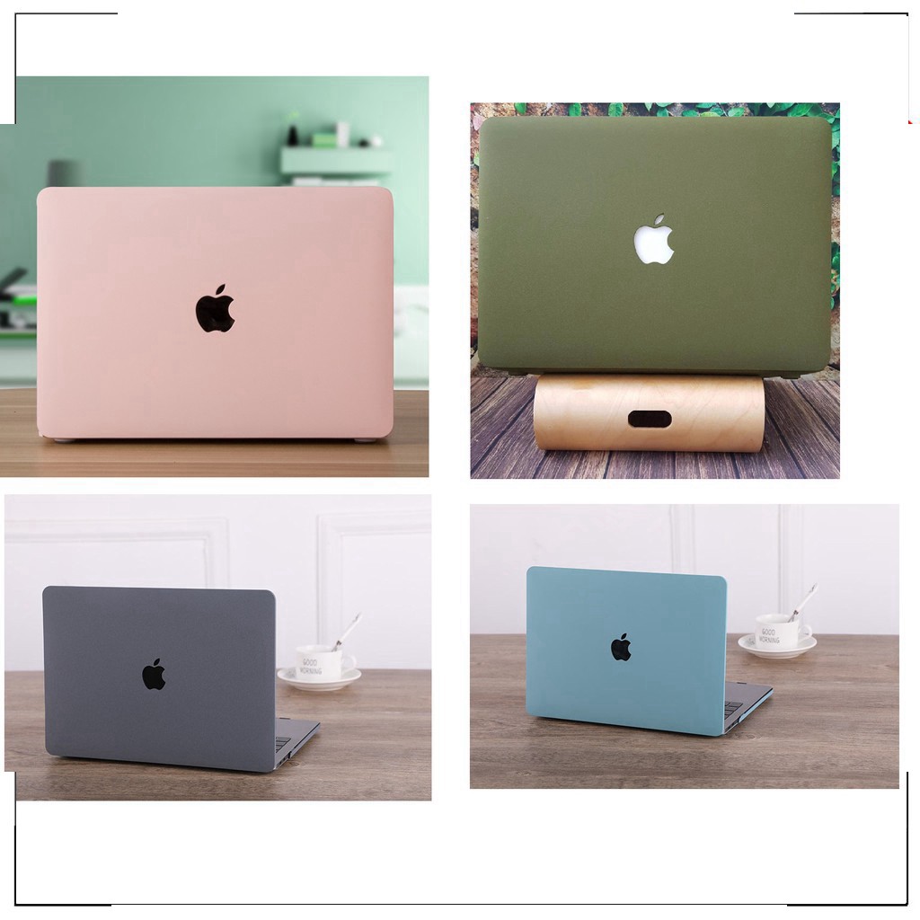 HOT -  Case Macbook Air 13" (2018-2020) model A1932 màu pastel 4 màu (Tặng kèm Nút chống bụi + bộ chống gãy sạc) - macbo