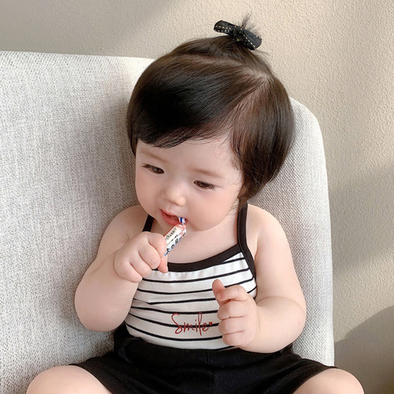 Áo Hai Dây Họa Tiết Hoạt Hình Thời Trang Mùa Hè Hàn Quốc Cho Bé