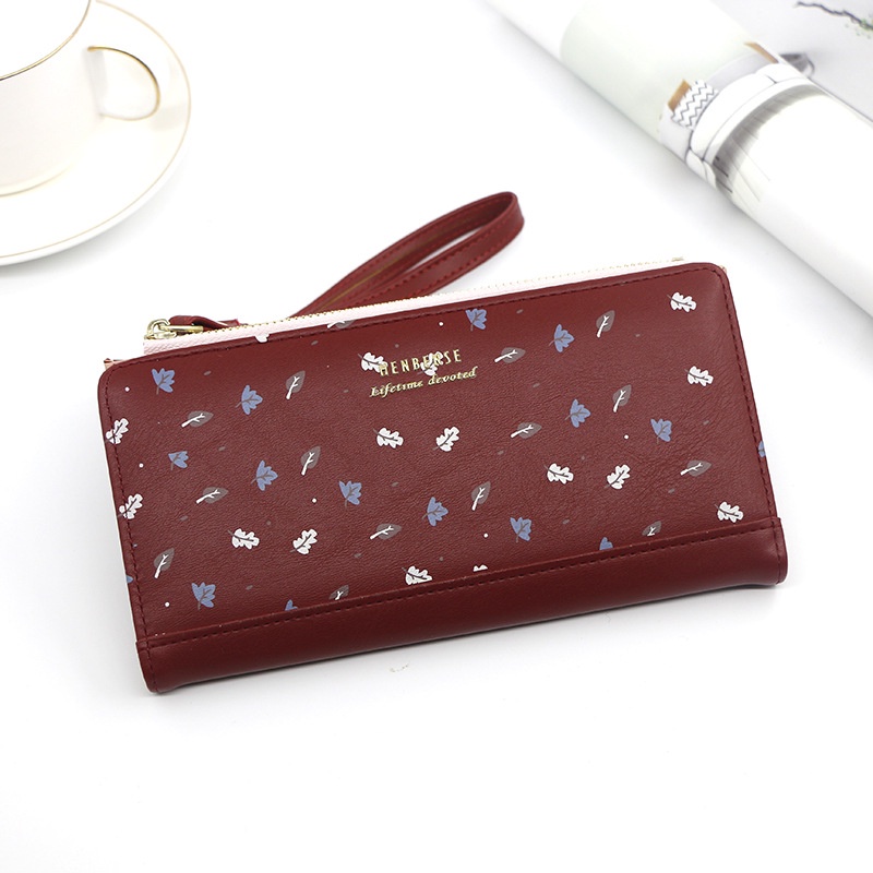 Ví Dài Nữ Có Khóa Kéo Thời Trang Giá Đỡ