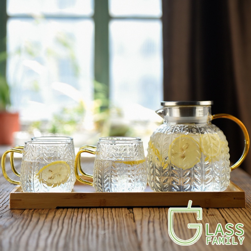 Ấm Đun Nước Bằng Thủy Tinh Lúa Mì Chịu Nhiệt Cao