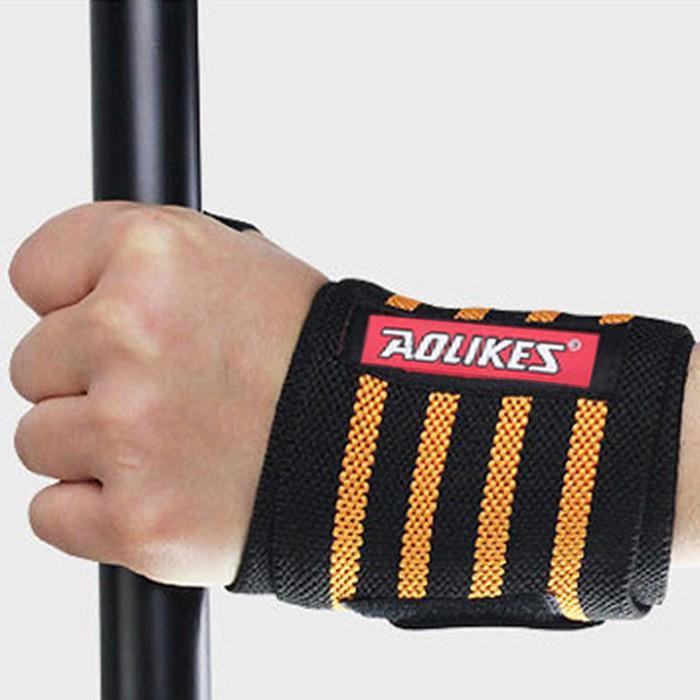 Quấn cổ tay gym Aolikes bản cao cấp 4 sọc AK22 giá hấp dẫn