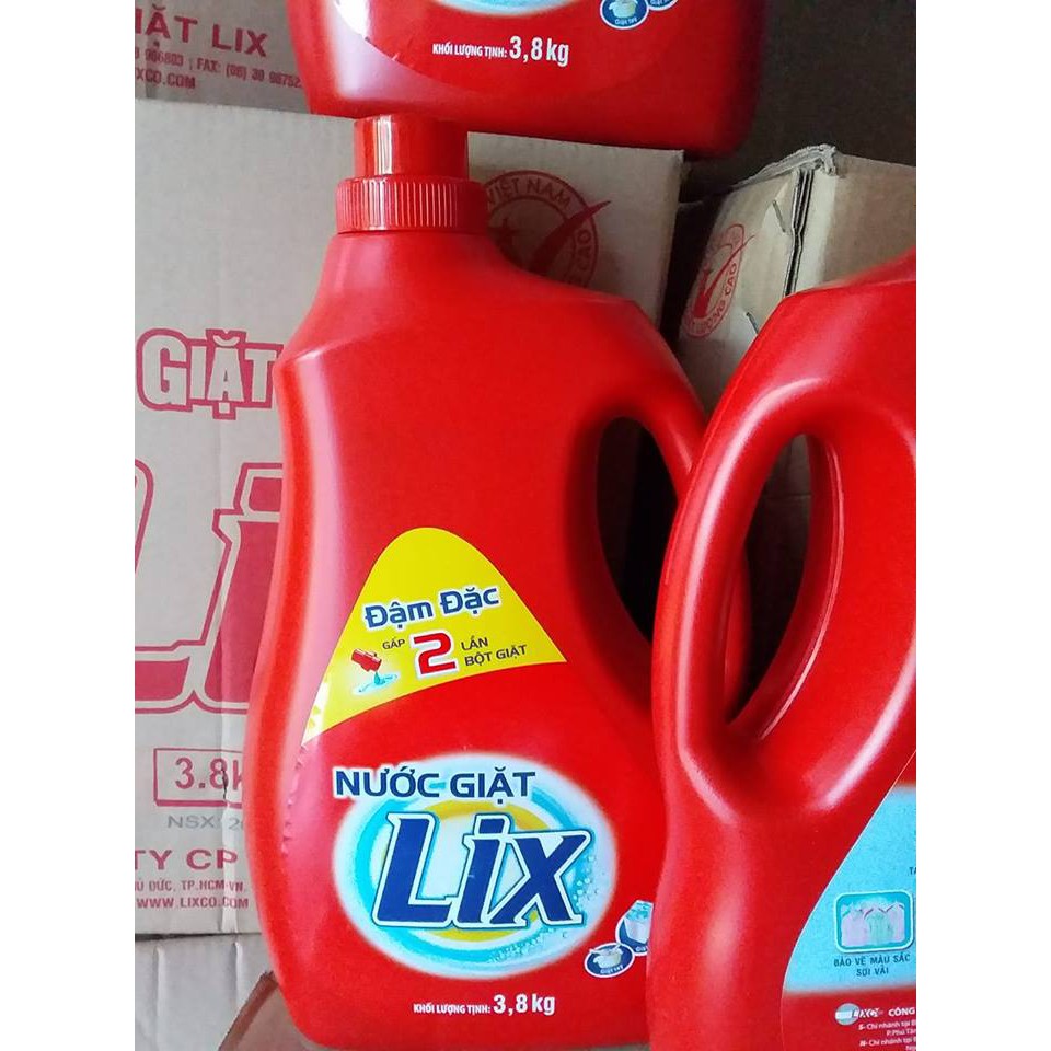 Nước giặt LIX đậm đặc chai 3.5kg