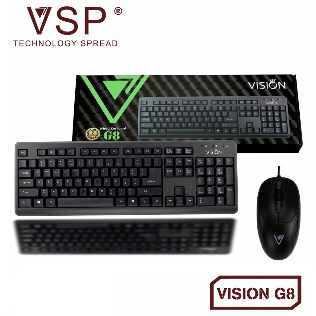 Bộ Bàn Phím Chuột VSP G8 - Chính hãng VSP bảo hành 24 tháng.