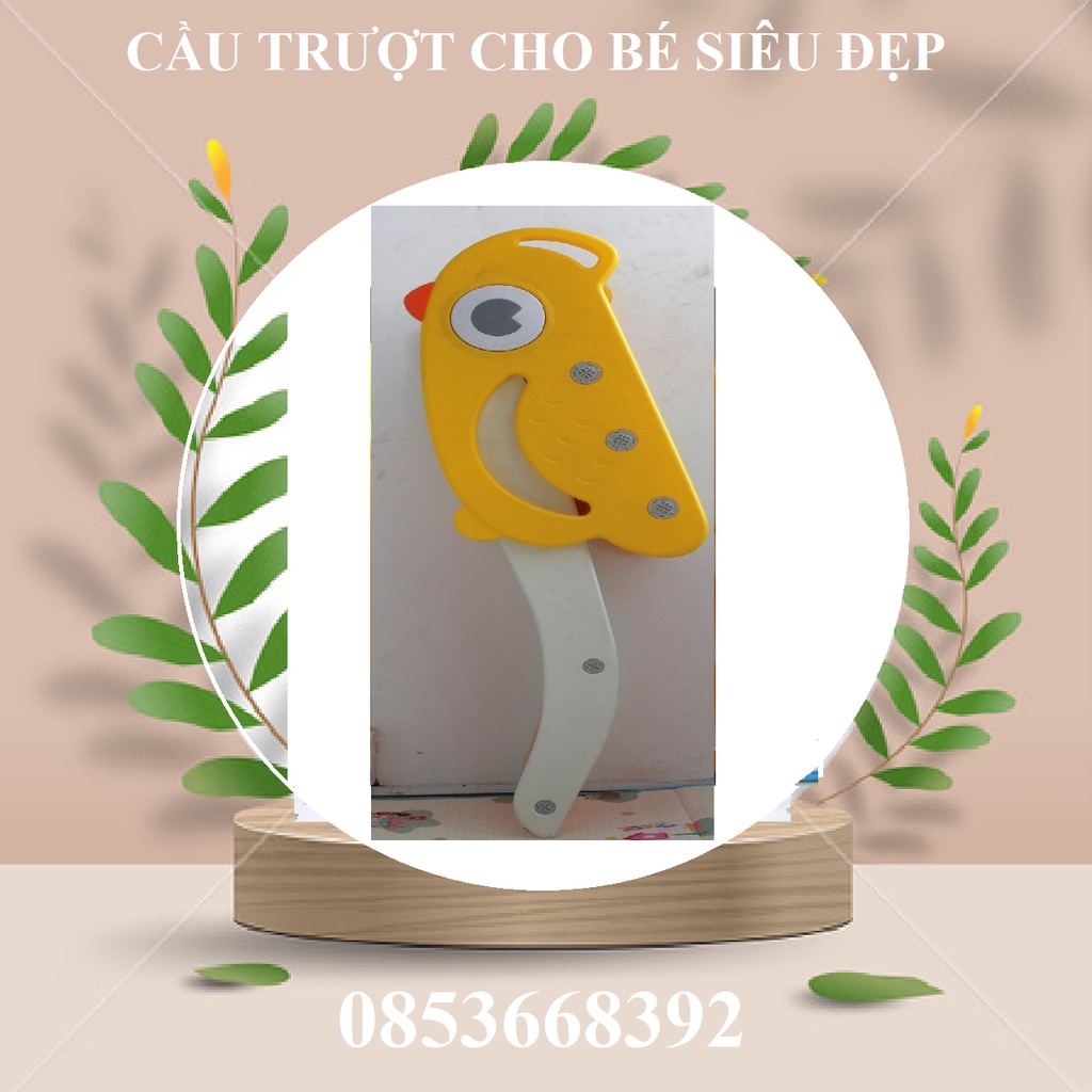 Cầu trượt cho bé siêu đẹp kích thước 125*32*66cm mẫu chim vàng anh