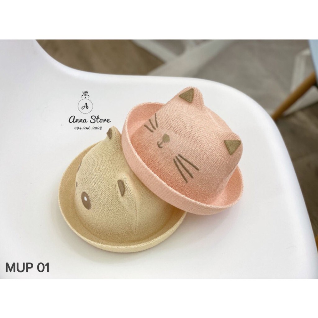 MUP 01 : Mũ cói cute cho bé 9 tháng đến 2 tuổi