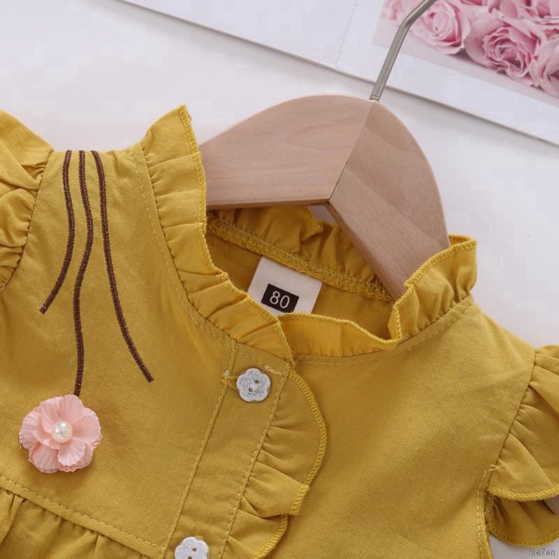 Đầm bé gái in hoa nhiều màu tự chọn