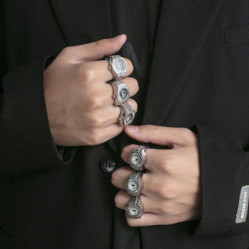 Nhẫn đồng hồ phong cách retro Hàn Quốc cho nam nữ