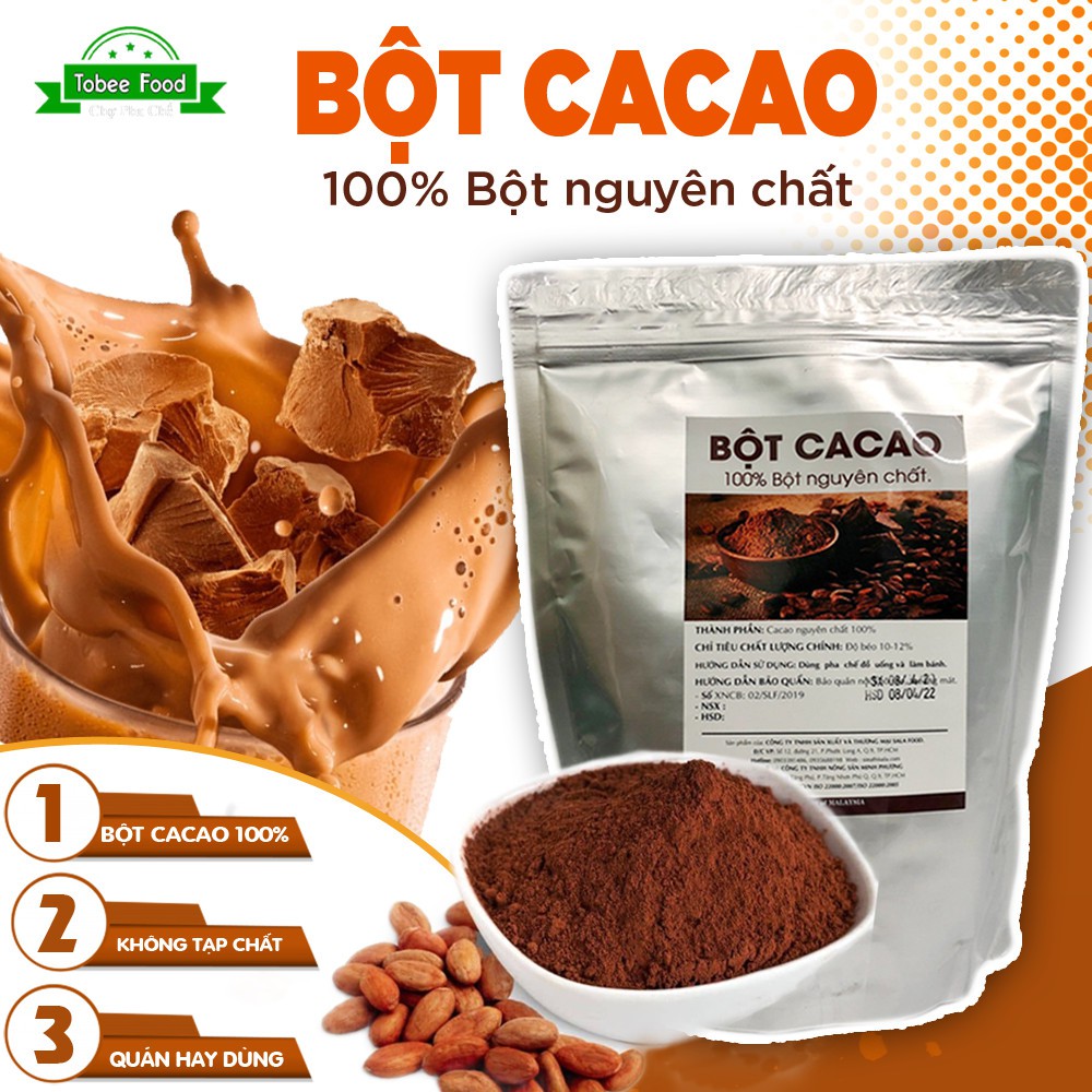 BỘT CACAO NGUYÊN CHẤT (gói 500g) Tiện Lợi - Dễ Pha - Tốt Cho Sức Khỏe