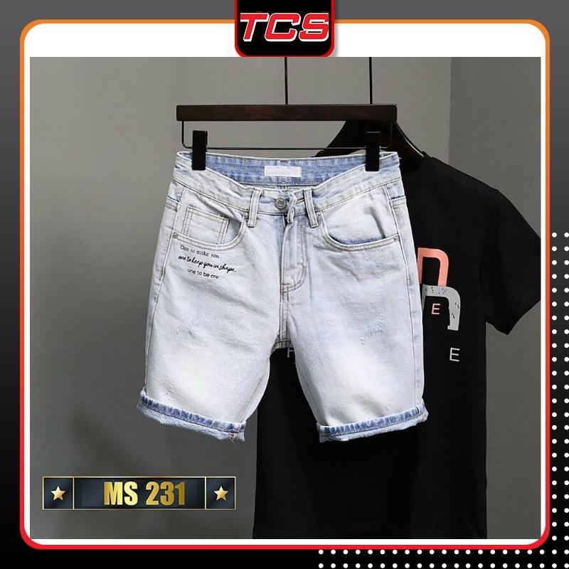 Quần ngố nam,short jean chất bò trơn không rách xước,trẻ trung năng động TCS 333