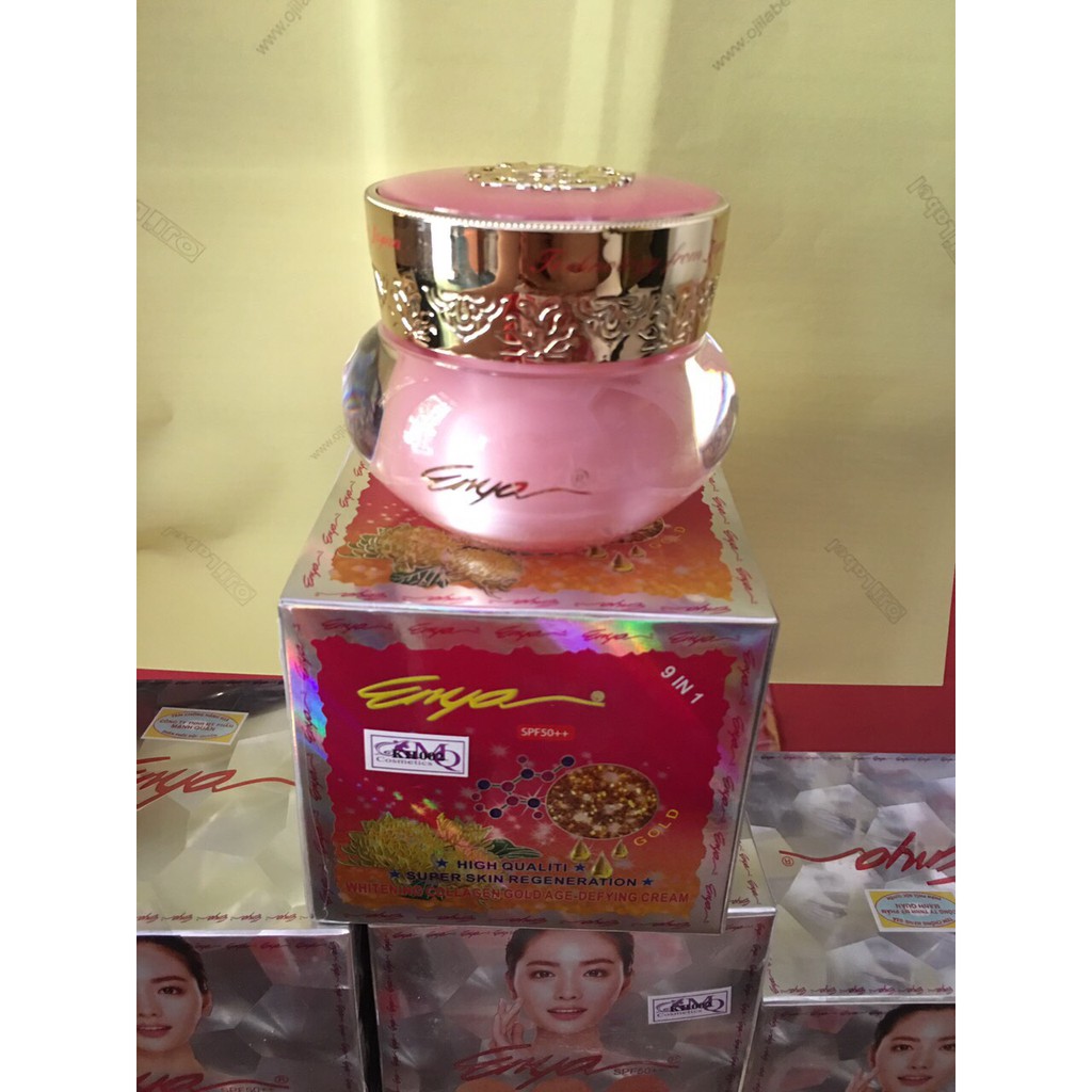 KEM ENYA VÀNG XOÁ THÂM NÁM - PHỤC HỒI DA 9 TRONG 1 - 25G - ENYA WHITENING COLLAGEN GOLD AGE-DEFYING CREAM