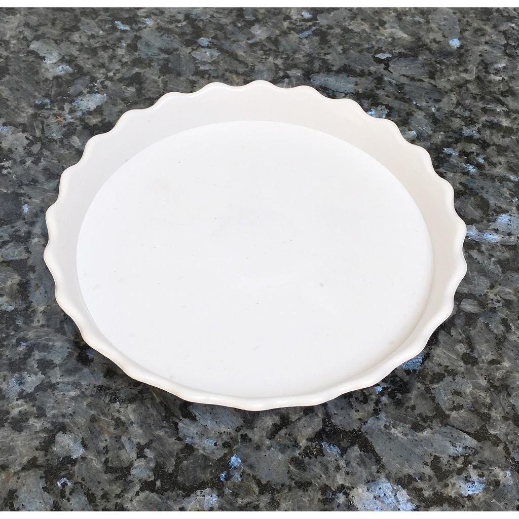 (Combo 3 cái) Đĩa nhựa lót chậu tròn (đĩa viền đường kính 20cm) (Vườn Sài Gòn - Vuon Sai Gon)
