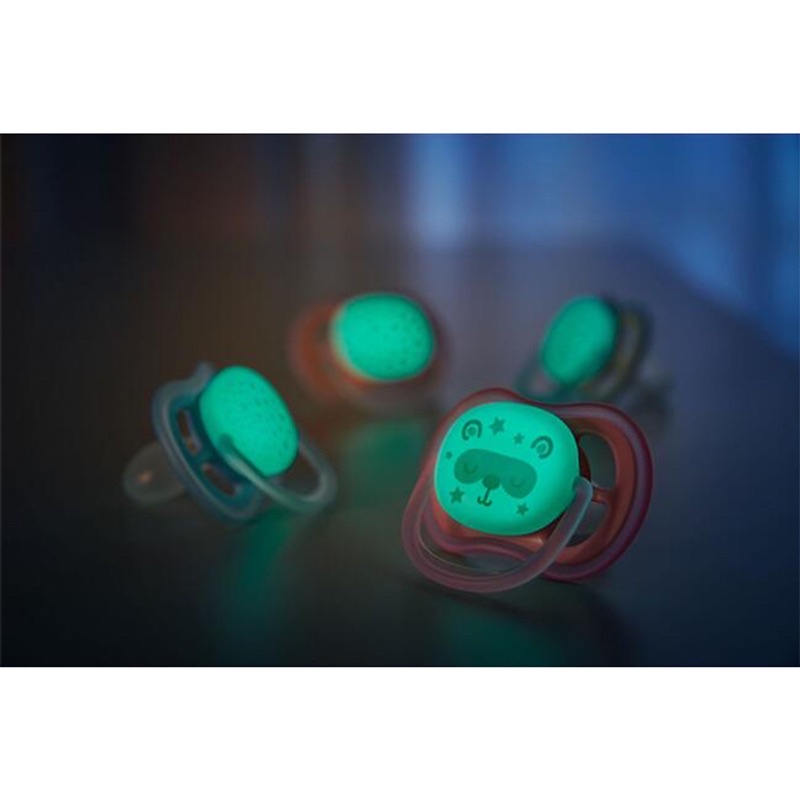 Ti Giả Avent - Kichilachi Ultra Night Ban Đêm, Núm Vú Ngậm Cho Trẻ Sơ Sinh 0-6m  Chống Vâu Chất Liệu Silicone