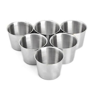 Ly làm nước đá 🏠FREESHIP🏠 Ly inox đựng làm nước đá trong tủ lạnh size 8cm