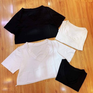 ÁO CROPTOP TRƠN CỔ TIM