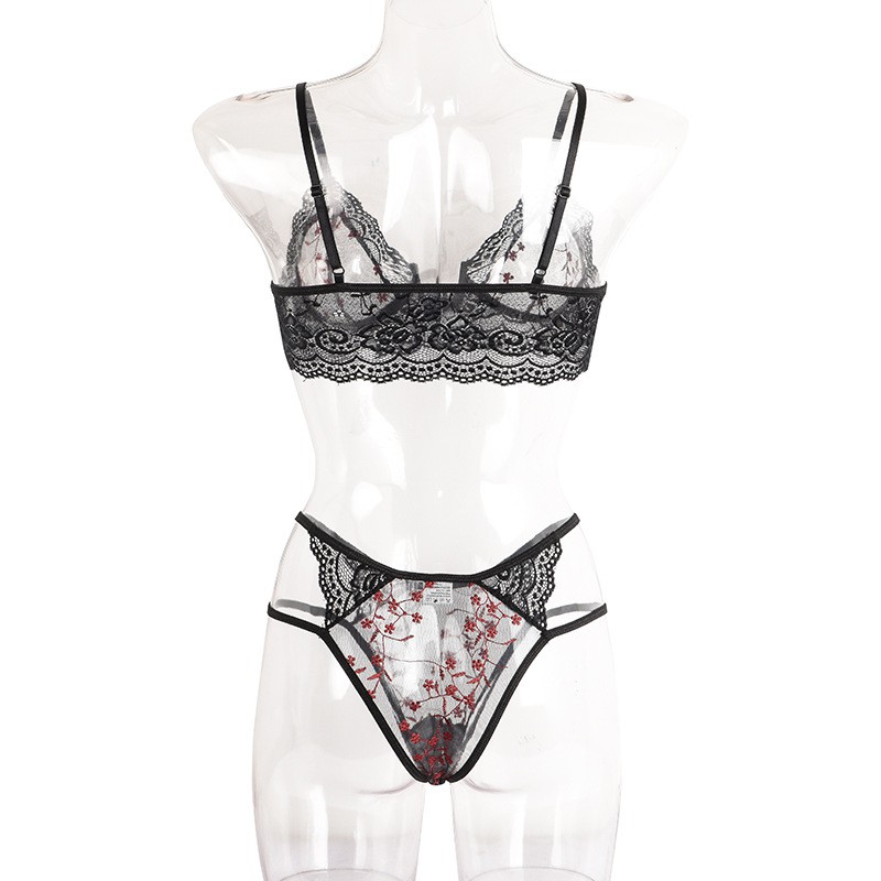 Đồ lót 2 mảnh hoa thêu gọng ngực quyến rũ | BigBuy360 - bigbuy360.vn