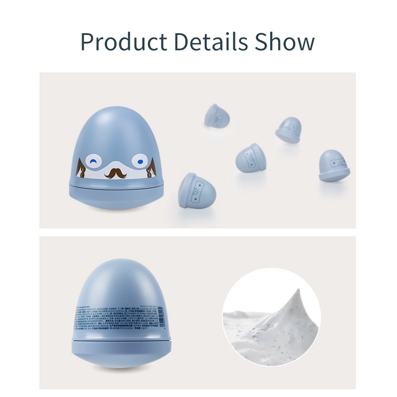 5 Mặt nạ đất sét HANAJIRUSHI làm sạch lỗ chân lông thiết kế vỏ hình quả trứng hoạt hình đáng yêu 10g