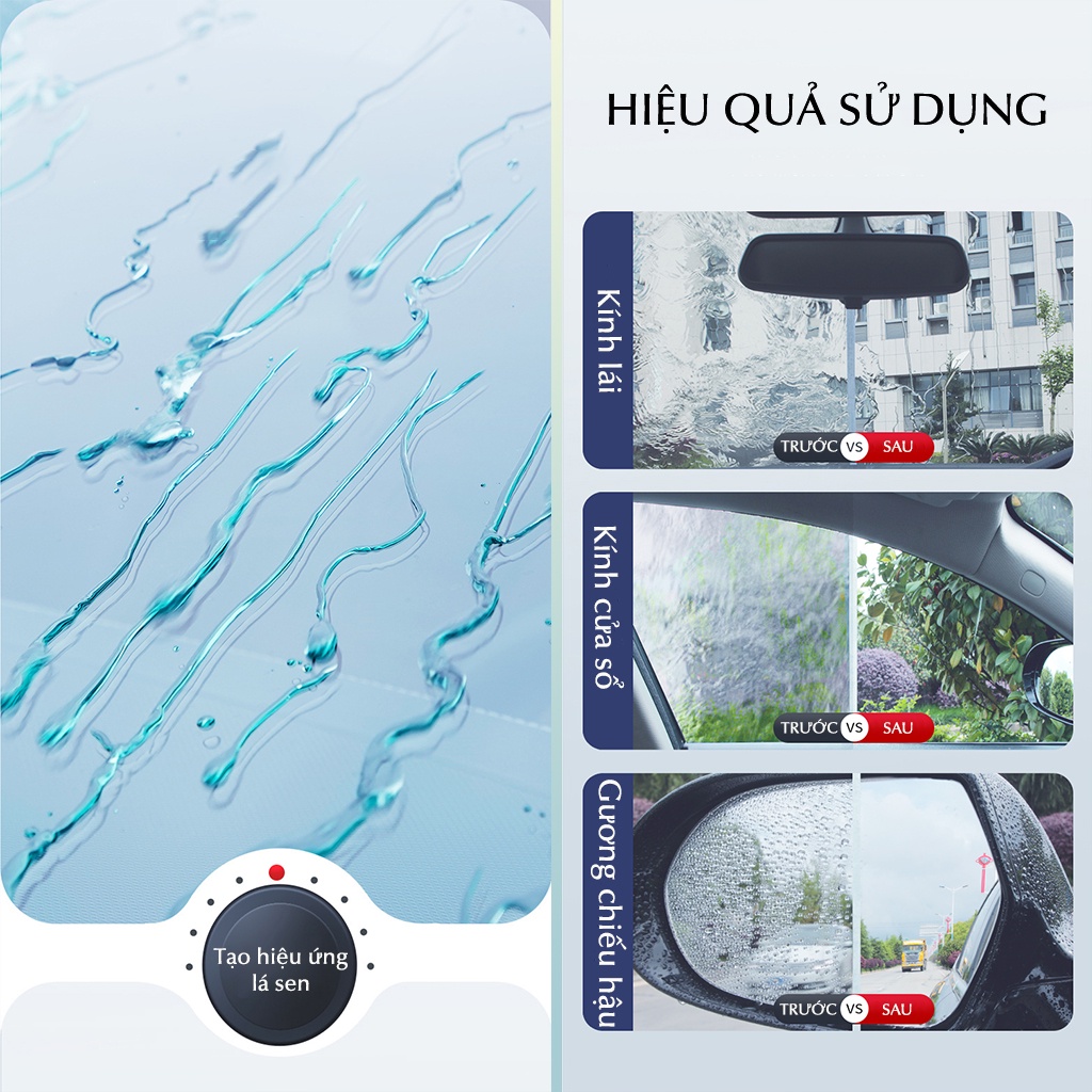 Chai xịt phủ nano chống thấm nước trên kính ô tô xe hơi 200-320ml