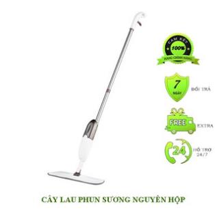 Chổi Lau Nhà Thông Minh - Aurora, Cây Lau Nhà Phun Sương Tay Cầm Cán Dài Bằng iNox Chắc Chắn Đầu Xoay 360 Độ Tiện Dụng