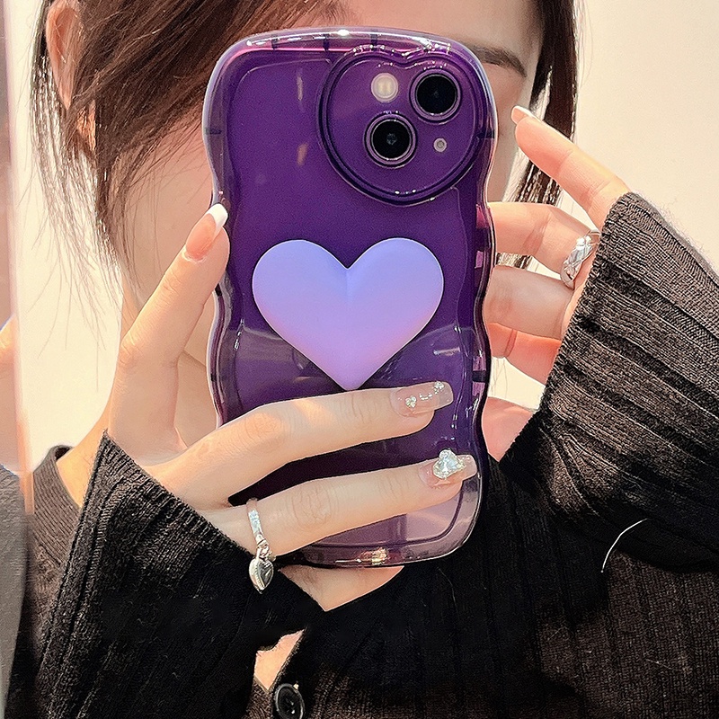 Ốp Điện Thoại Họa Tiết Trái Tim 3D Chống Sốc Cho IPhone 13 12 11 Pro Max X XR XS Max 7 8 Plus