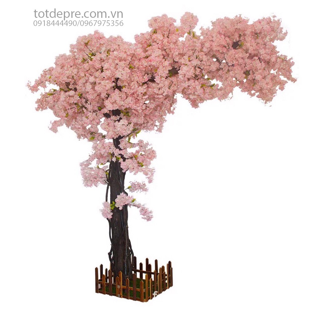 Cành Hoa Đào Giả 75cm - Hoa Giả Cao Cấp