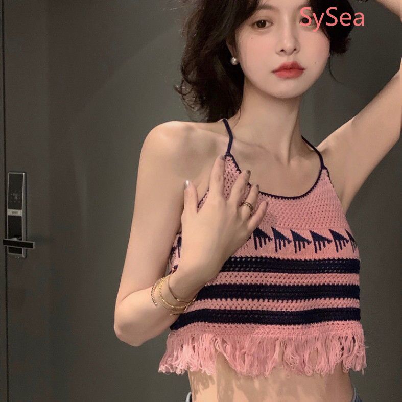 Áo Hai Dây Thêu Họa Tiết Phong Cách Vintage Cho Nữ