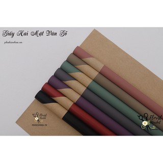 GIẤY GÓI HOA - HAI MẶT VÂN GỖ