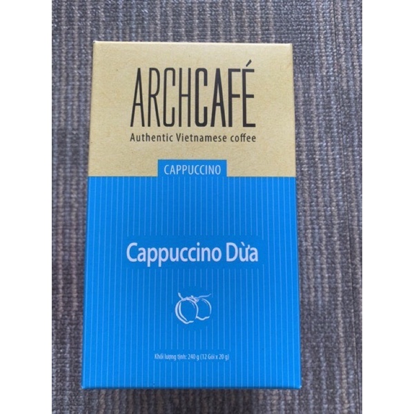 Cà phê Cappuccino Dừa - Archcafé (hộp 12 gói x 20g)