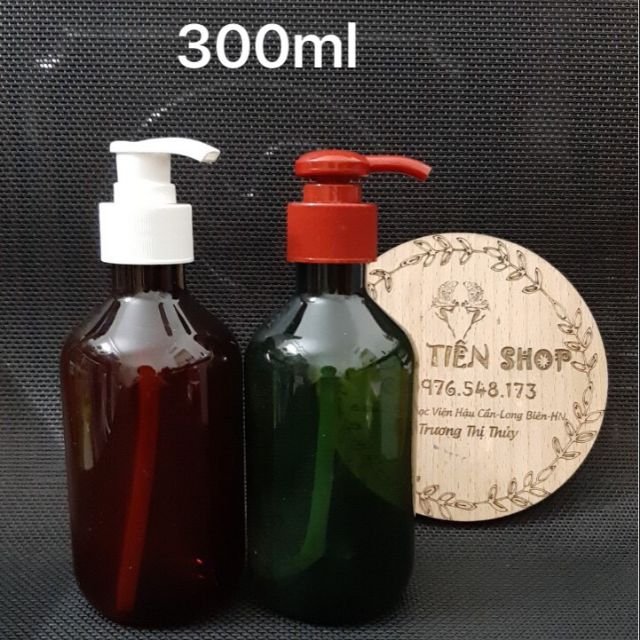 Chai nhựa 300ml vòi ấn