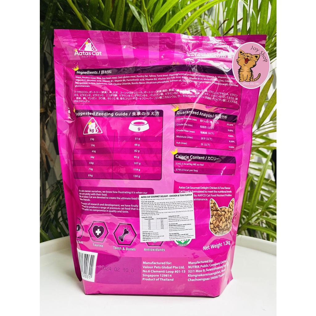 [TÚI 1.2KG] HẠT AATAS MIX TOPPING SIÊU NGON CHO MÈO.