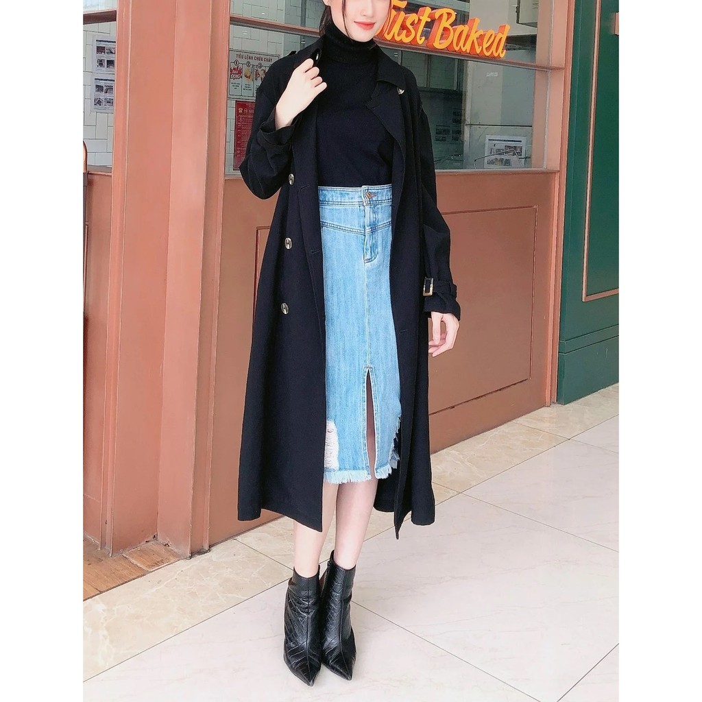 [Mã FASHIONMALLT4 giảm 15% đơn 150k] Eva De Eva Chân váy ngang gối dáng ôm 20ACVE128X | BigBuy360 - bigbuy360.vn