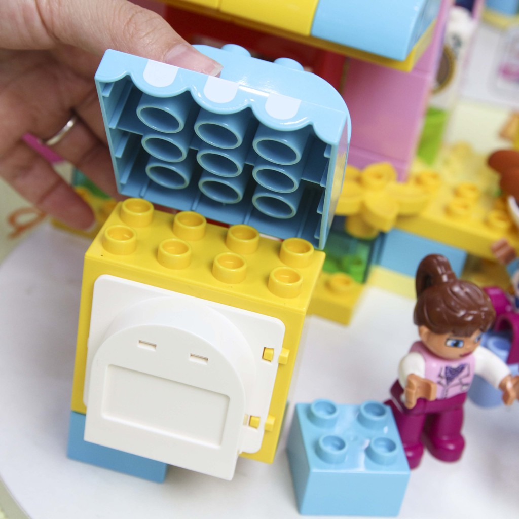 Bộ đồ chơi lắp ghép lego duplo cho bé phát triển tư duy, cửa hàng thức ăn nhanh vui vẻ 68 chi tiết Toyshouse - 55001